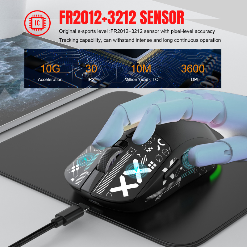 Wired+2.4G+BT5.3 Three Mode Wireless Mouse